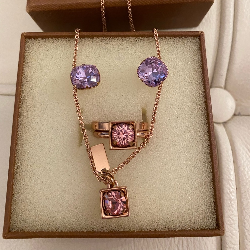 Coach earrings ,ring,necklace set